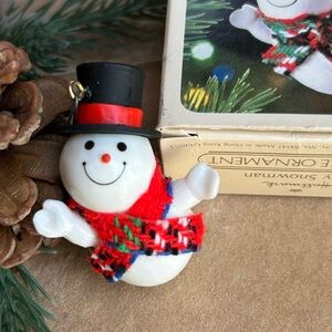 Hallmark Jolly Snowman Keepsake Ornament Vintage New in Box